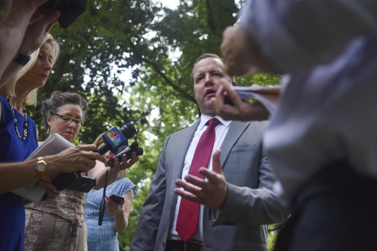 Prince William County Board of Supervisors Chairman Corey Stewart&nbsp;won the GOP nomination to challenge Democratic Sen. Tim Kaine. (Photo: Jahi Chikwendiu/The Washington Post via Getty Images)