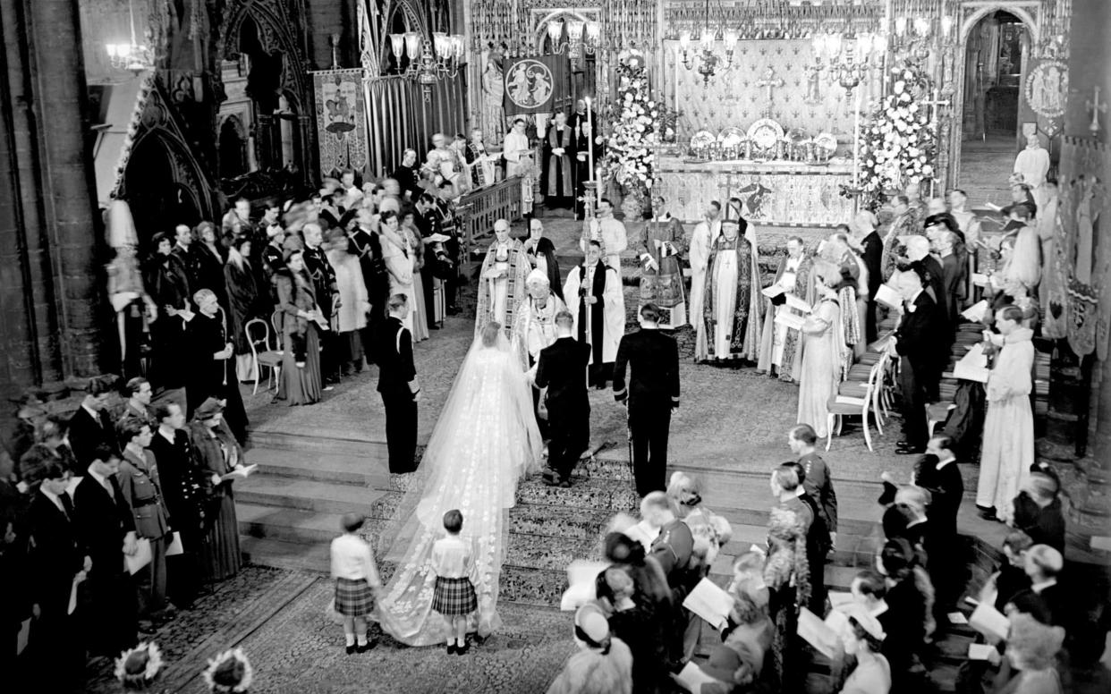 The Queen and the Duke of Edinburgh married at Westminister Abbey more than 73 years ago - PA