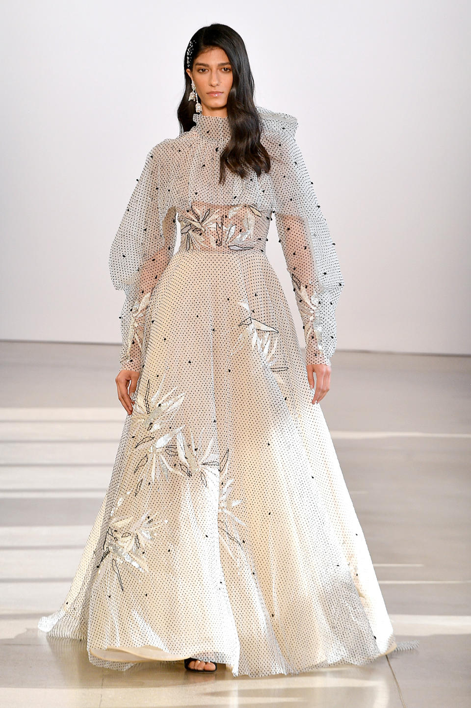 A model walks the runway for Bibhu Mohapatra during New York Fashion Week on Sept. 10.