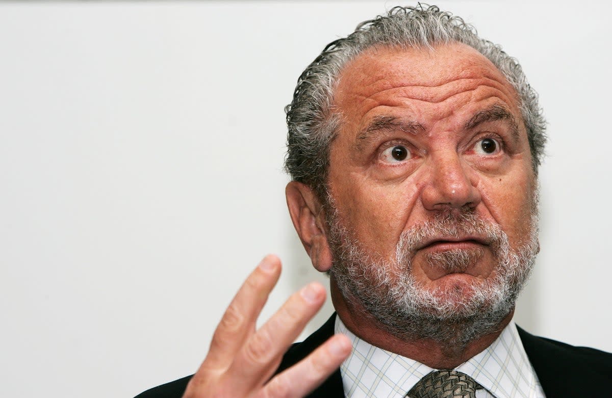 Alan Sugar has blasted ‘work from home’ culture  (Getty Images)