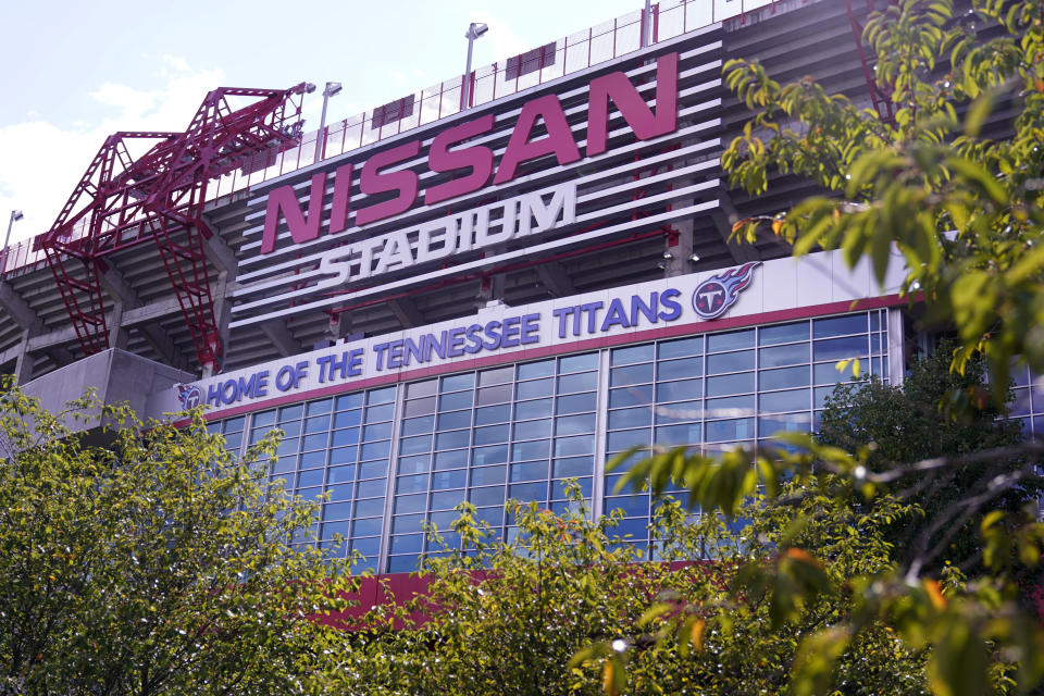 Nissan Stadium, home of the Tennessee Titans, was scheduled to host the Titans-Pittsburgh Steelers game on Sunday of Week 4. (AP Photo/Mark Humphrey)