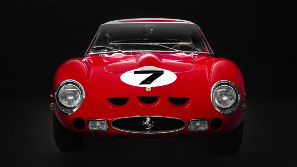 The 1962 Ferrari 330 LM / 250 GTO by Scaglietti from the front