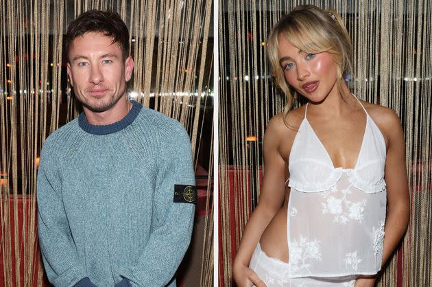 Barry Keoghan and Sabrina Carpenter pictured at the same Grammys after-party