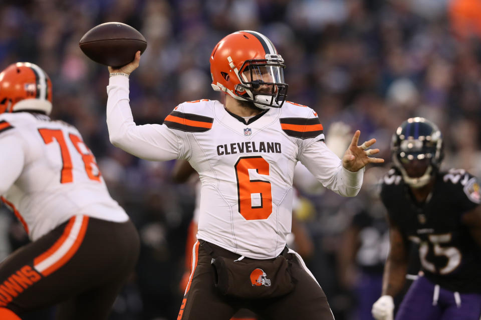 Despite the loss in Baltimore on Sunday, it looks like the Cleveland Browns have something special in Baker Mayfield. (Getty Images)