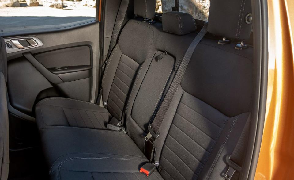 <p>At least the Ranger's cabin is much larger than before. In the new-to-this-gen SuperCrew configuration, there's plenty of space for four large adults, and the rear doors open wide to allow easy entry. This Ranger is also 3.9 inches wider than the last rear-drive SuperCab model and 7.2 inches longer.</p>