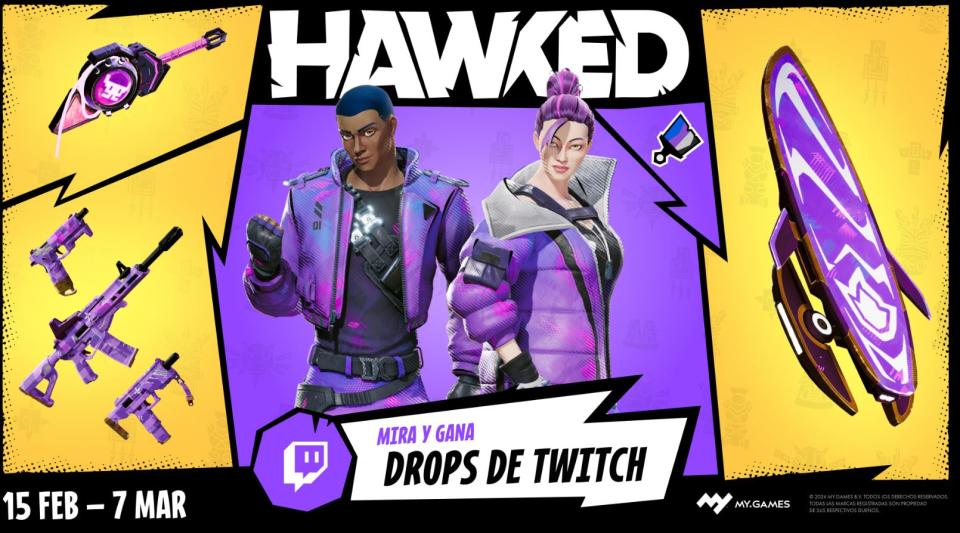 Jugadores de HAWKED podrán conseguir atractivas recompensas en Twitch