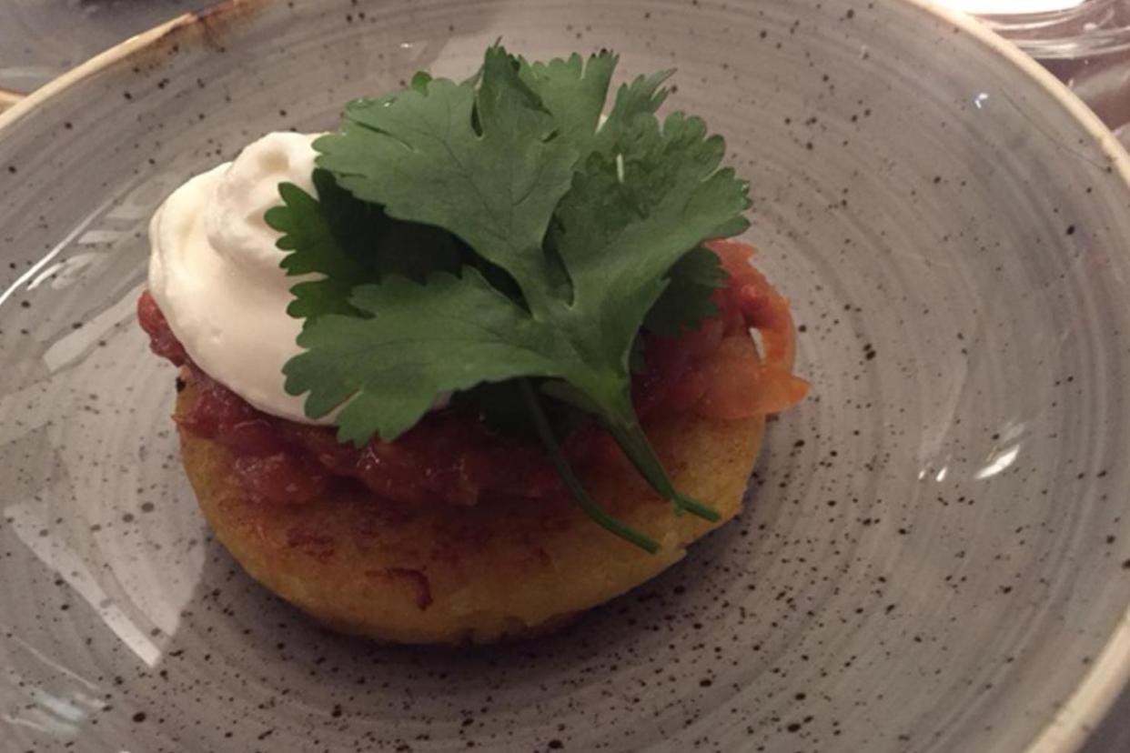 Hurry along: aloo tikki by Kheera Kitchen at Café from Crisis