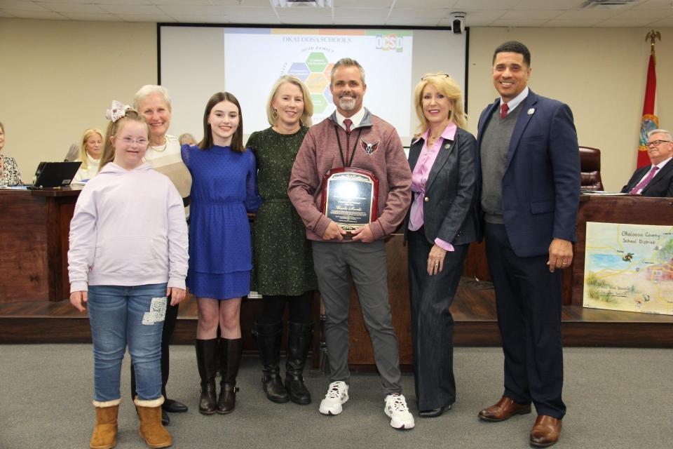 Principal Charlie Marello from Niceville High School was named the 2024 Principal of the Year by the Okaloosa County School District.