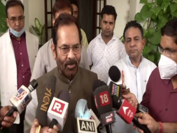 Union Minister for Minority Affairs Mukhtar Abbas Naqvi. (Photo/ ANI)