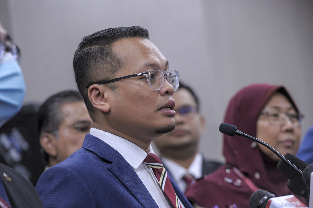 Setiawangsa MP Nik Nazmi Nik Ahmad speaks during a press conference in Parliament July 22, 2020. — Picture by Shafwan Zaidon