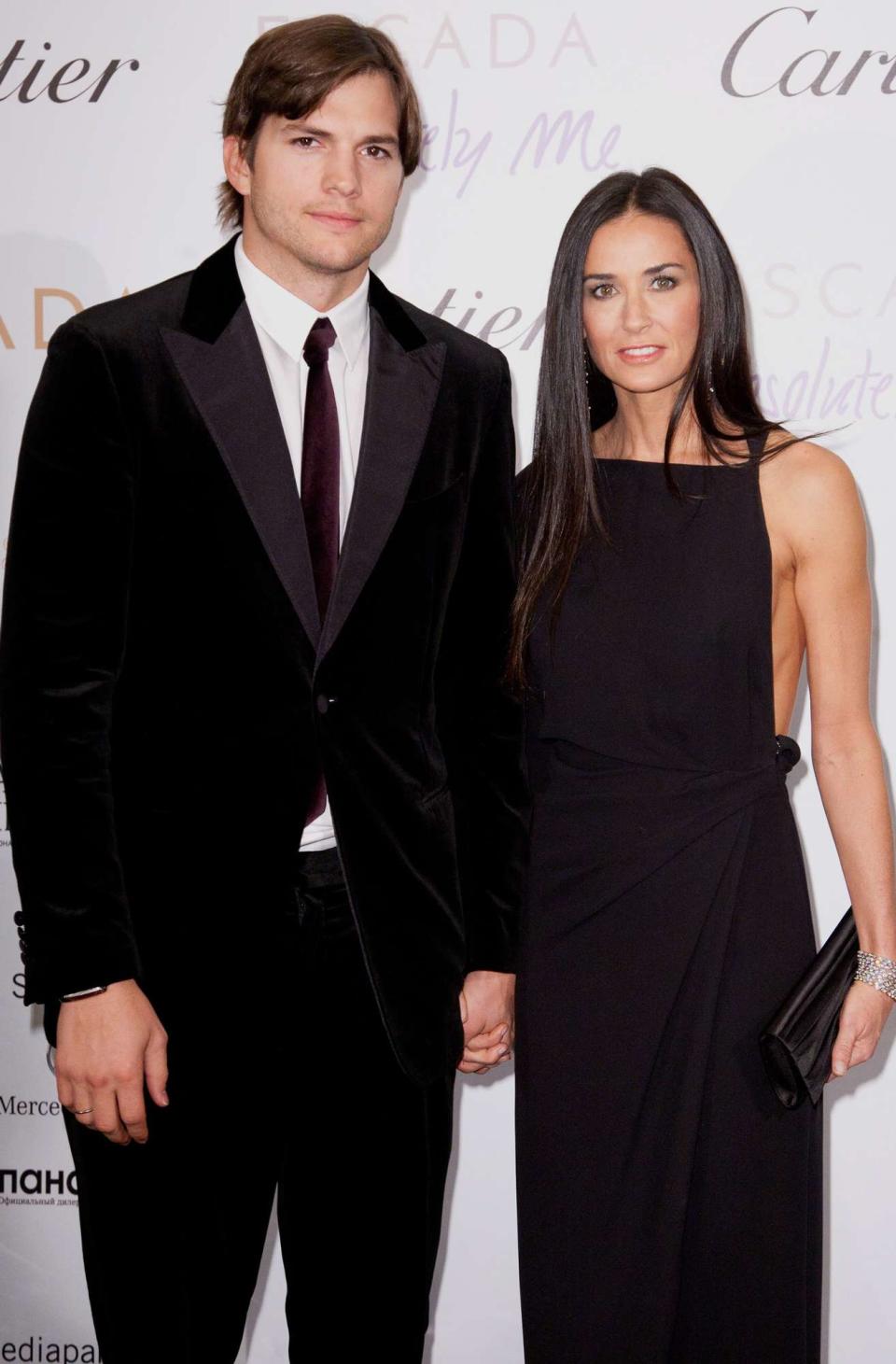 Ashton Kutcher and Demi Moore attend the Charity Gala at The Ritz-Carlton on October 30, 2010 in Moscow, Russia. Demi Moore and Ashton Kutcher were accessorized by Cartier, one of the sponsors of the charity gala