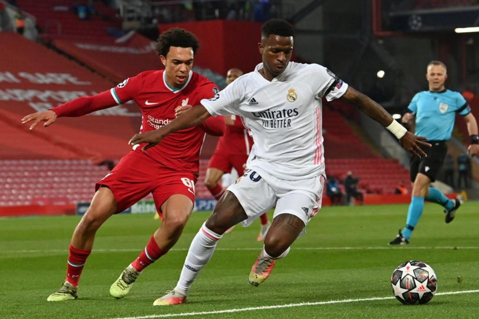 Alexander-Arnold and Vinicius Jr’s duel is set to key in Paris  (AFP via Getty Images)