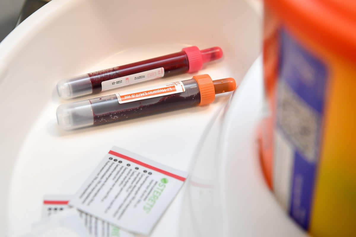 Blood tests could predict the future risk of leukaemia, a study suggests (Ben Birchall/PA) (PA Archive)