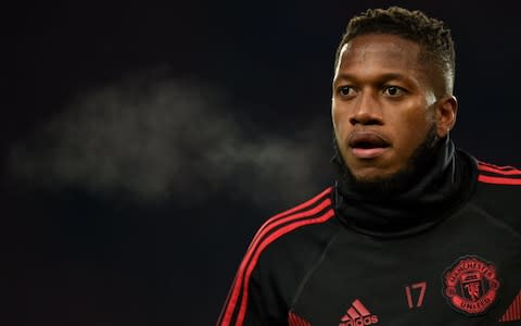 Manchester United's Brazilian midfielder Fred warms up ahead of the UEFA Champions League group H football match between Manchester United and Young Boys at Old Trafford in Manchester, north-west England on November 27, 2018 - Credit: AFP