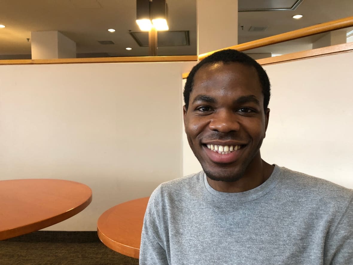 David Olorunleye came to Canada from Nigeria and hopes to continue his studies to become a teacher.  (Sarah Kester/CBC - image credit)