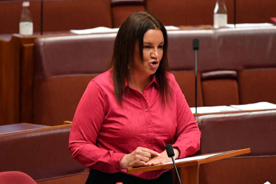 Senator Jacqui Lambie accused One Nation of creating fear for political gain. Source: AAP