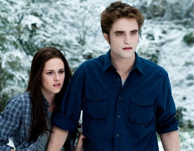 K-Stew and R-Patz as Bella Swan and Edward Cullen in Twilight. Source: Maverick Films