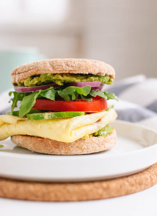<strong>Get the <a href="http://cookieandkate.com/2013/avocado-egg-and-english-muffin-sandwich/" target="_blank">Avocado, Egg and English Muffin Sandwich recipe</a> from Cookie + Kate</strong>