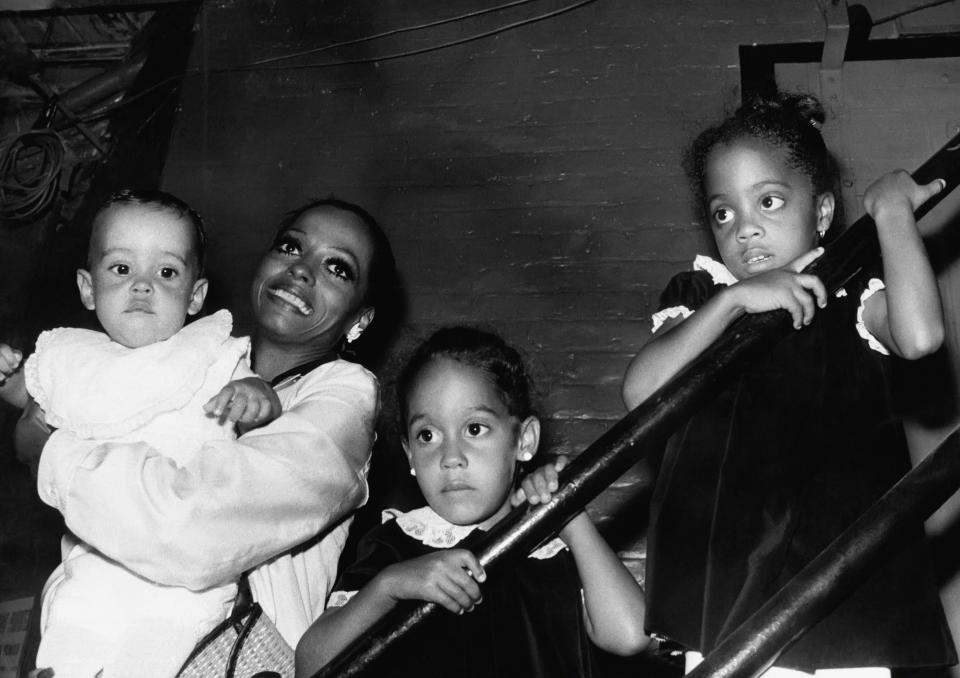 Diana Ross with daughters Chudney, Tracee and Rhonda in 1976Getty Images