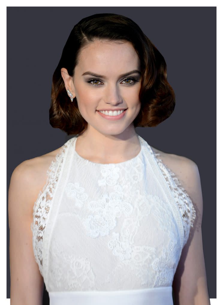 Daisy Ridley is a knockout beauty, even with a hairnet. (Photo: Getty Images)