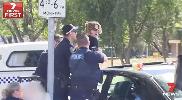 The dramatic arrests happened at midday on Friday. Source: 7 News