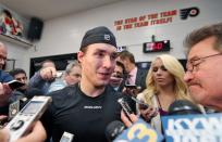 <p>The Flyers took defenceman <b>Ivan Provorov</b> with the seventh-overall pick in the 2015 NHL entry draft. His stellar play - especially for a 19-year-old blueliner - has come as no surprise to scouts, many of whom had the former Brandon Wheat King <a rel="nofollow" href="https://ca.sports.yahoo.com/news/nhl-scouts-poll--the-class-of-2015-is-average-beyond-the-top-10-151224207.html" data-ylk="slk:pegged as the player most ready for the NHL;elm:context_link;itc:0;sec:content-canvas;outcm:mb_qualified_link;_E:mb_qualified_link;ct:story;" class="link  yahoo-link">pegged as the player most ready for the NHL</a>. "I think he's been really solid especially on our side of the red line," said <a rel="nofollow noopener" href="http://www.courierpostonline.com/story/sports/nhl/flyers/2016/11/20/ivan-provorov-philadelphia-flyers-learning-curve-shayne-gostisbehere/94168494/" target="_blank" data-ylk="slk:Philadelphia head coach Dave Hakstol;elm:context_link;itc:0;sec:content-canvas" class="link ">Philadelphia head coach Dave Hakstol</a>. "I think his game has been very settled. Excellent reads, really good awareness, pretty good moving the puck out of our own zone. He just needs to keep building." </p>