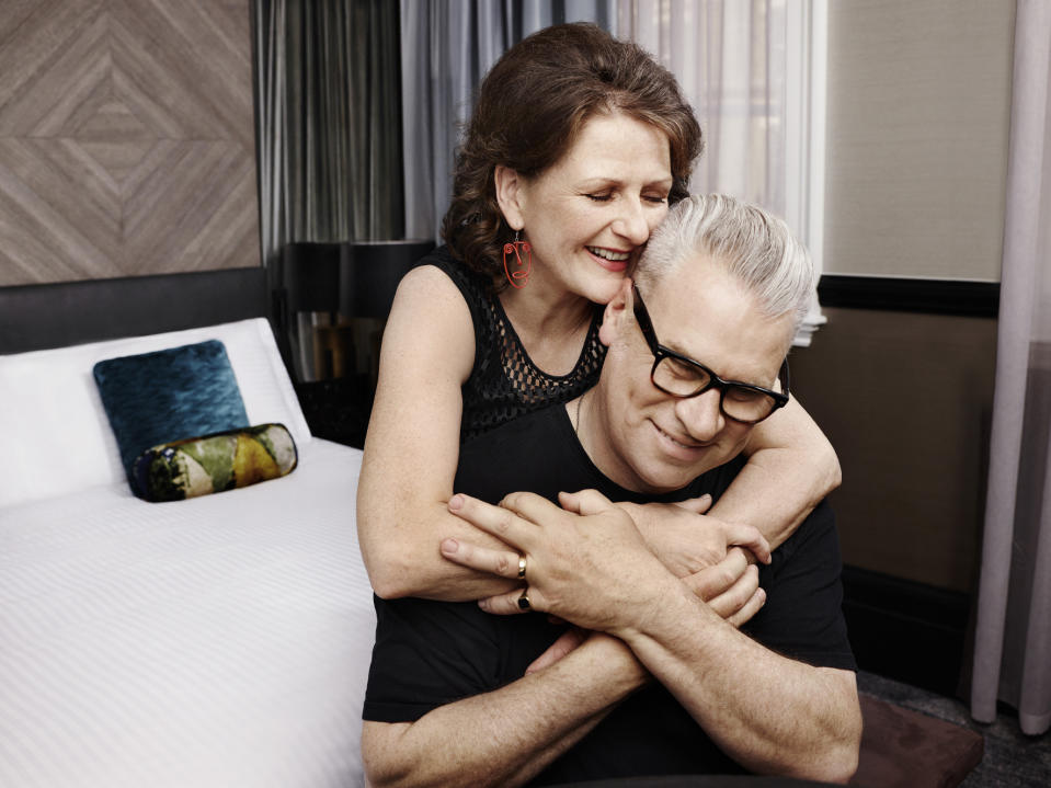 Rankin photographed Mark Kermode and Linda Ruth Williams for Marriott Bonvoy hotels. (MarriottLoyalyandLove.com)