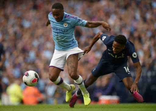 Manchester City's Raheem Sterling put his side ahead in their draw with Tottenham