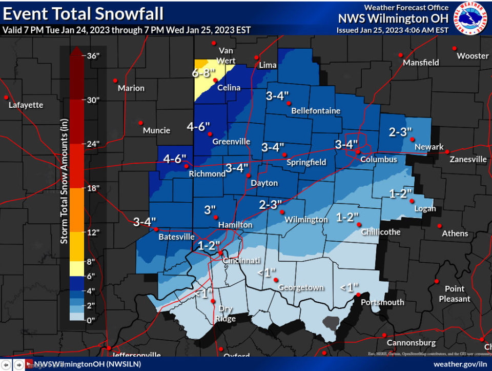 Winter storm snow prediction.