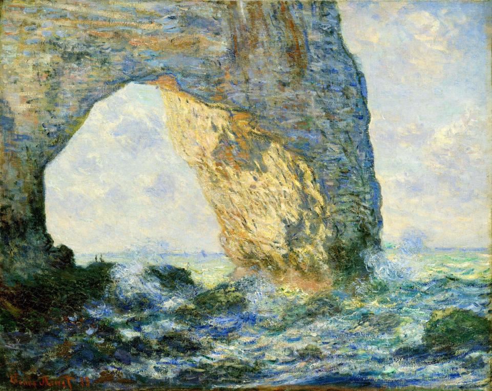 The Manneport, rock arch west of Etretat 1883 by Claude Monet