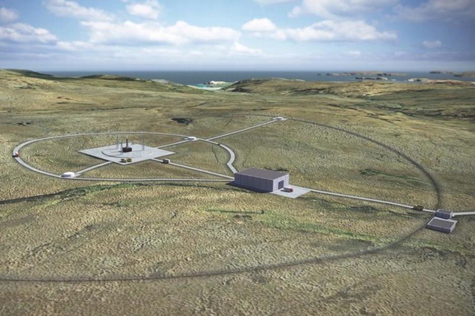 An artist's impression of the planned spaceport in Sutherland, Scotland (Perfect Circle PV)