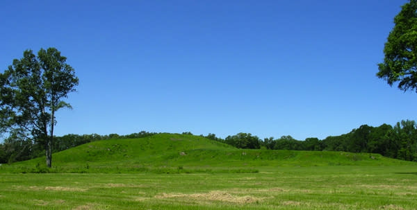 A bird-shaped mound at Poverty Point in Louisiana, nominated as a UNESCO World Heritage Site.