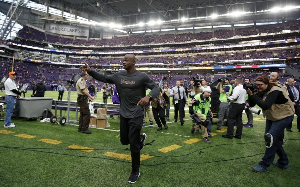 Adrian Peterson’s future with the Minnesota Vikings is unclear in 2017. (AP)