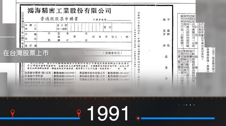 鴻海1991年在台灣股票上市。（圖／翻攝自鴻海YouTube）