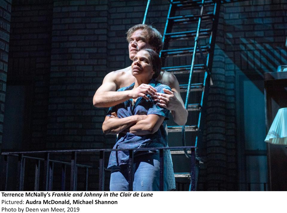 Frankie and Johnny in the Claire de Lune written by Terrence McNally and directed by Arin Arbus starring Audra McDonald and Michael Shannon premiere Thursday May 30 2019 at the Broadhurst Theatre New York.