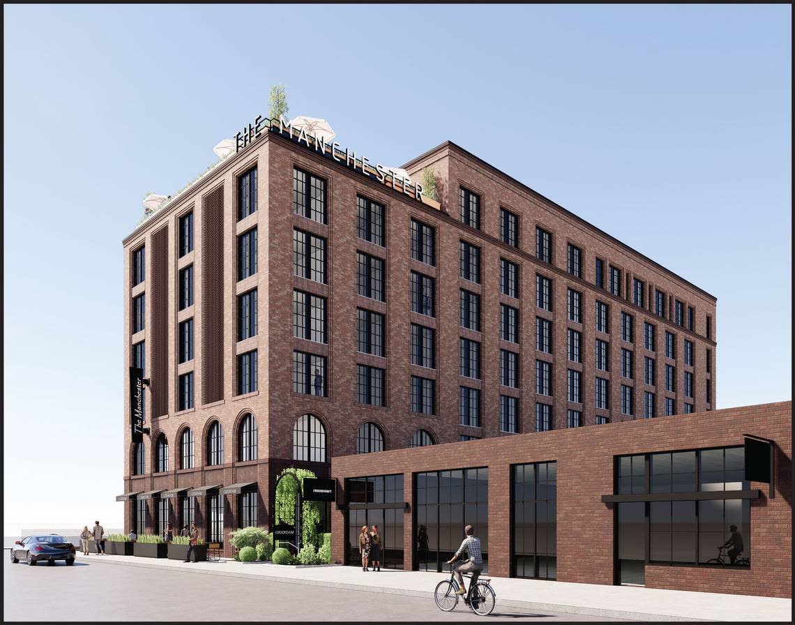 The Manchester at 941 Manchester Street will include 125 hotel rooms, three restaurant and bar venues and an event space. It is scheduled to open in May 2023.