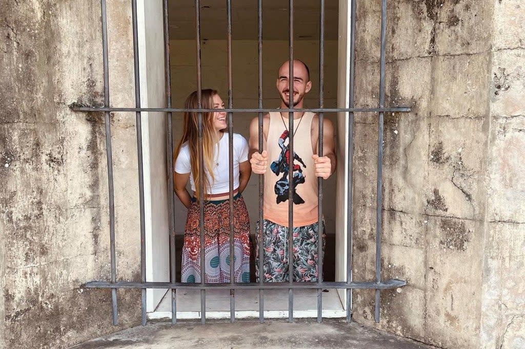 An image from Gabby Petito’s Instagram shows her and Brian Laundrie at Fort De Soto Park in Florida (Instagram / Gabby Petito)