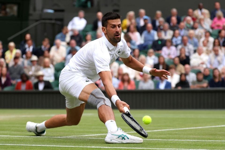 Djokovic underwent surgery on his knee just 25 days ago (Getty)