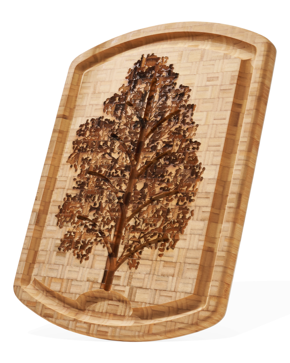 14) Family Tree Bamboo Carving Board