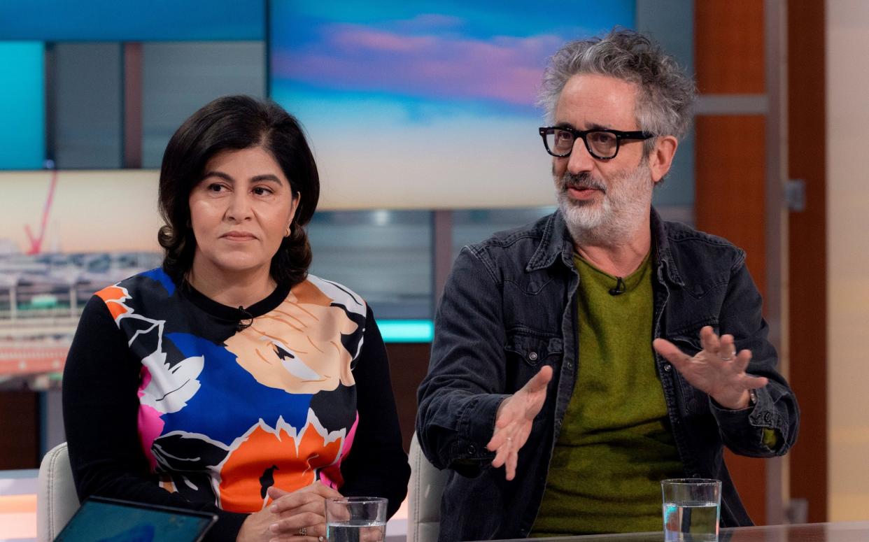 Sayeeda Warsi and David Baddiel on Good Morning Britain