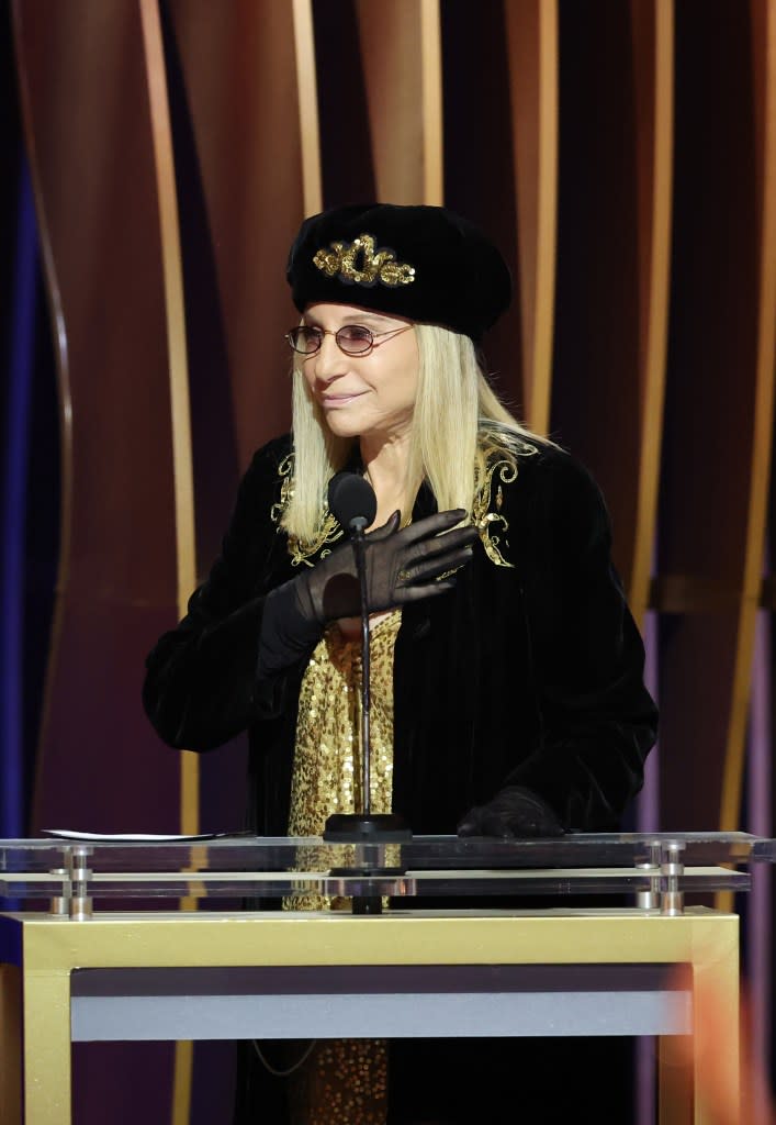 Barbra Streisand won the SAG Award for life achievement. Getty Images