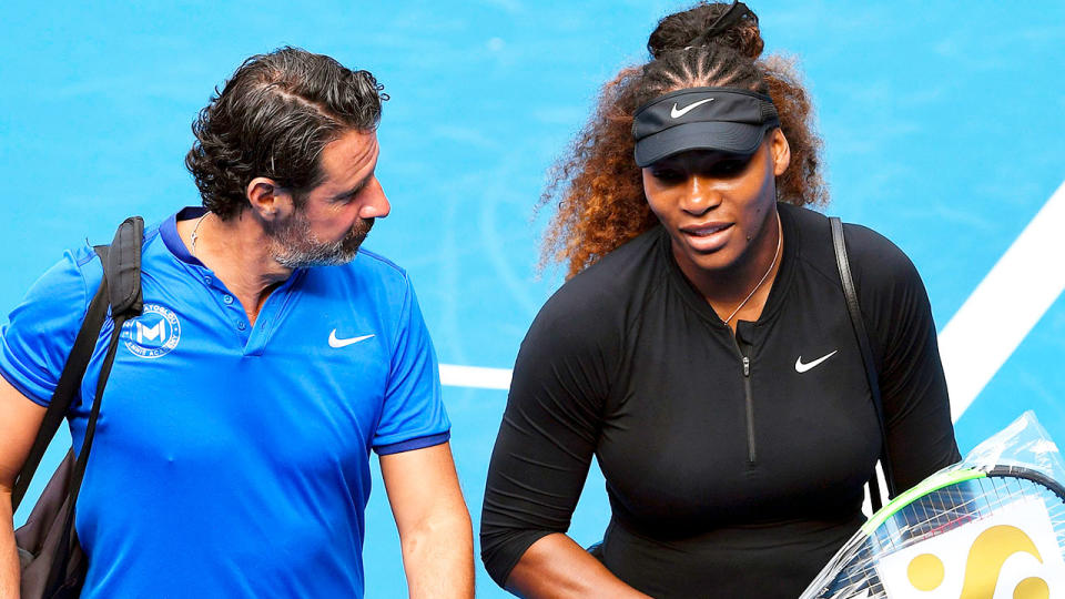 Pictured here, Serena Williams with her long-time coach Patrick Mouratoglou.