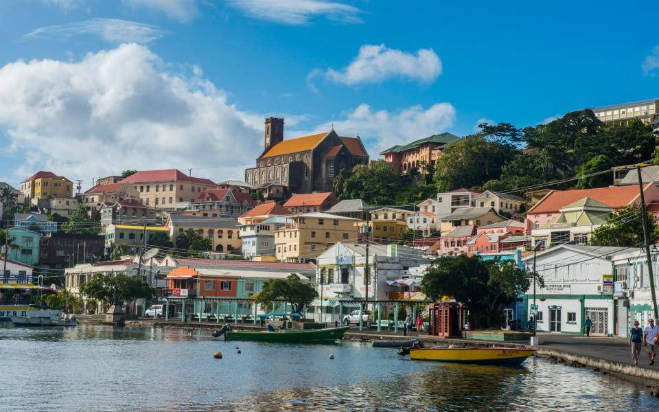 The small port of St Georges, the capital of Grenada, in the Caribbean