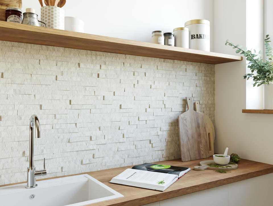 11. Use textured kitchen tiles to create visual interest