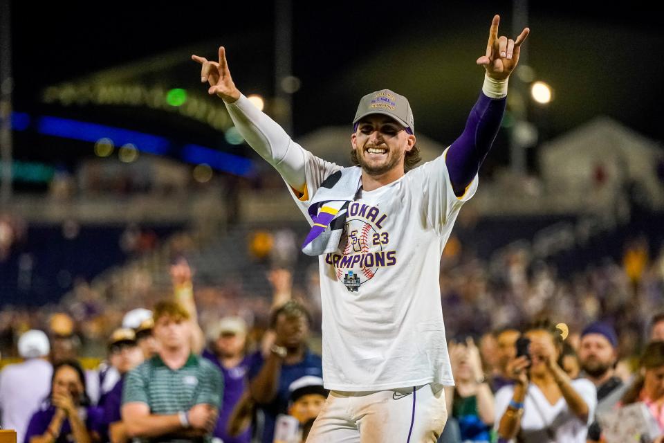 LSU Tigers center fielder Dylan Crews.