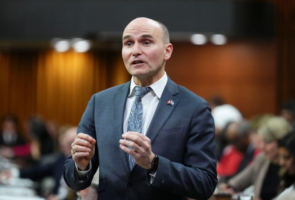 Public Services and Procurement Minister Jean-Yves Duclos  responds to a question during question period in the House of Commons on Parliament Hill in Ottawa on Monday, Feb. 12, 2024. THE CANADIAN PRESS/Sean Kilpatrick