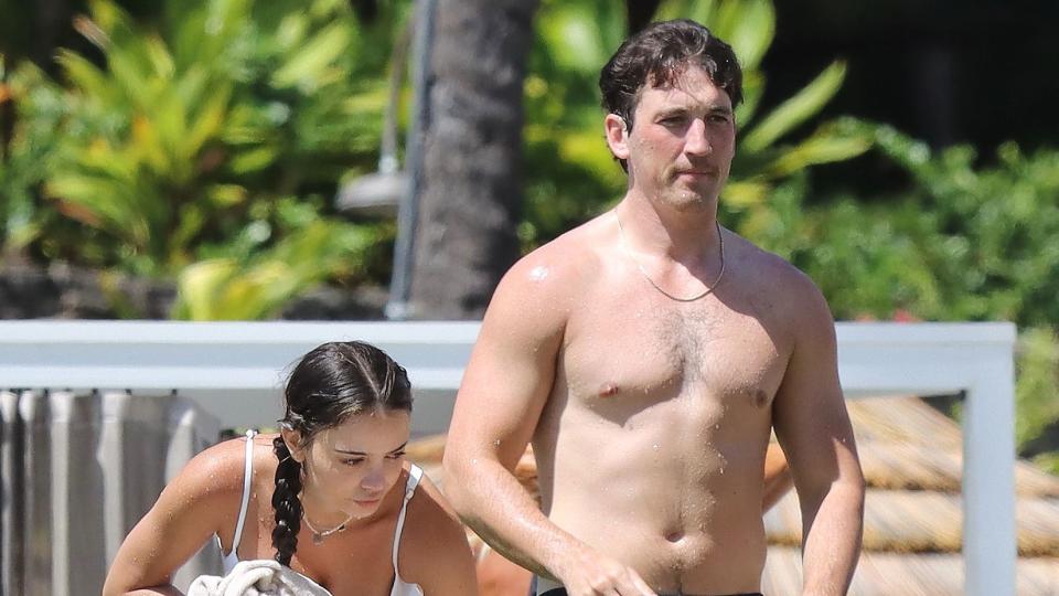 <p>Miles Teller and wife Keleigh Sperry vacation in Hawaii on July 31. </p>