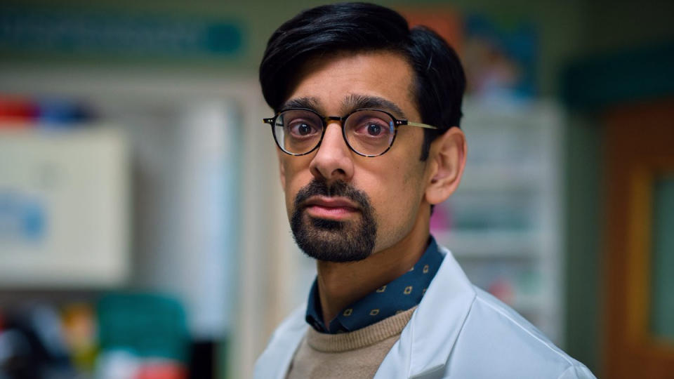 Amit Shah interpreta al farmacéutico Faisal en la tercera temporada de Happy Valley.  (BBC)