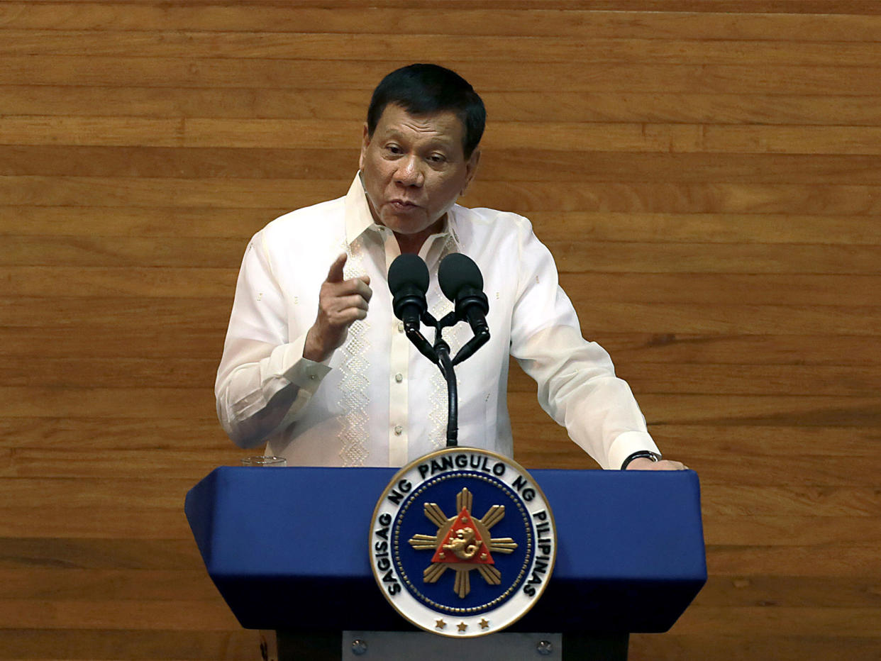 Philippine President Rodrigo Duterte delivers his State of the Nation Address (SONA) at the Philippine House of Representatives: Rex