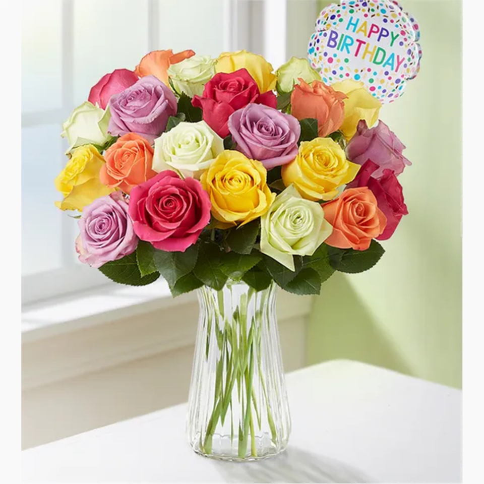 <p><a href="https://go.redirectingat.com?id=74968X1596630&url=https%3A%2F%2Fwww.1800flowers.com%2Fhappy-birthday-assorted-roses-100551&sref=https%3A%2F%2Fwww.bestproducts.com%2Flifestyle%2Fg44322515%2F20-birthday-gifts-for-her-to-celebrate-another-trip-around-the-sun%2F" rel="nofollow noopener" target="_blank" data-ylk="slk:Shop Now;elm:context_link;itc:0;sec:content-canvas" class="link ">Shop Now</a></p><p>Happy Birthday Assorted Roses</p><p>$39.99</p><p>1800flowers.com</p>